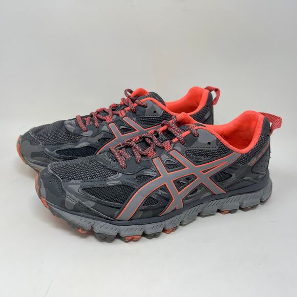 Asics Gel Scram 3 Trail Run Shoes Womens 9 1/2 Gray Orange 82#4=K.6.7 - Picture 3 of 12